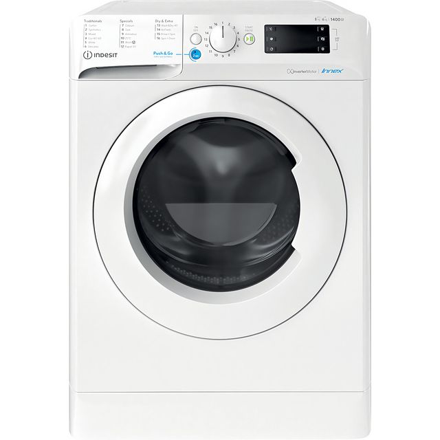 Indesit BDE86436XWUKN 8Kg / 6Kg Washer Dryer - White - BDE86436XWUKN_WH - 1